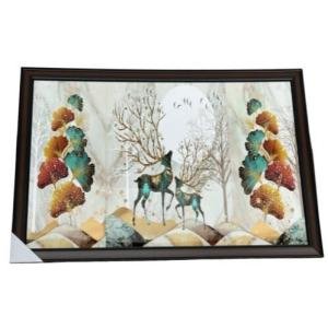 Modern Art Deer Crystal Porcelain Painting