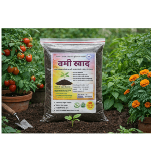 Organic Vermicompost (Vermi Khad) – Natural Fertilizer for Healthy Plants (1kg)