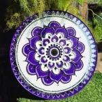 Handcrafted Purple Mandala Wall Plate