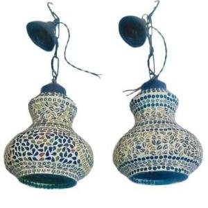 Traditional Jaipury Blue Pottery pair