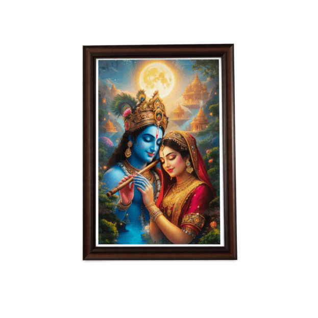 Radhe Krishna Photo Frame With lamination (16x24) in