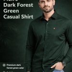 SOZO JEANS Men’s Dark Forest Green Casual Shirt (Size L)