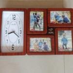 Collage photo frame with clock (4 photo) (20x14)in
