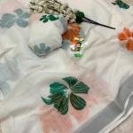 Lightweight Tricolor Tiranga Saree for Independence/Republic Day | Linen silver Patta digital print saree | Tiranga Saree (Tricolour Saree)