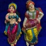 Wall Hanging Dancing Couple Taracota Statue (10x20)in