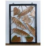 Tribal Art | Elegant Iron Leaf Wall Art Frame (size 17×12)