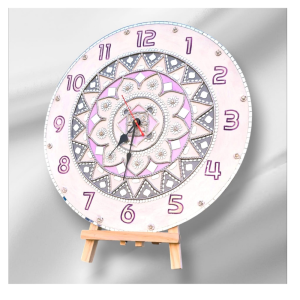 Handmade Lippan Art Wall Clock with Mirror – Traditional Mud and Mirror Work Decor (12 inch)