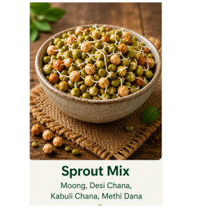 Healthy Sprout Mix , Moong, Desi Chana, Kabuli Chana And Methi Dana (1kg)