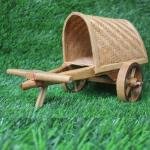Eco-Friendly Bamboo Bullock Cart Handicraft Showpiece