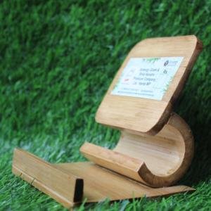 Eco-Friendly Bamboo Mobile Stand