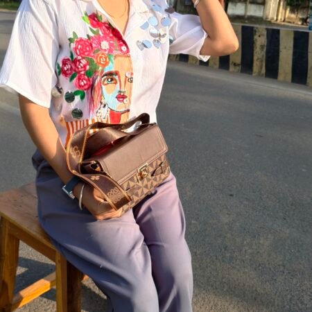 Synthetic fabric hand painting shirt