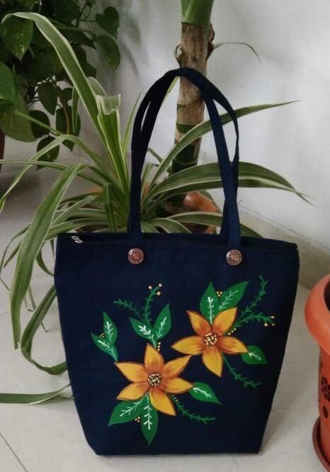 Woman's fasion Hand Painted bag by hand painting - Image 2