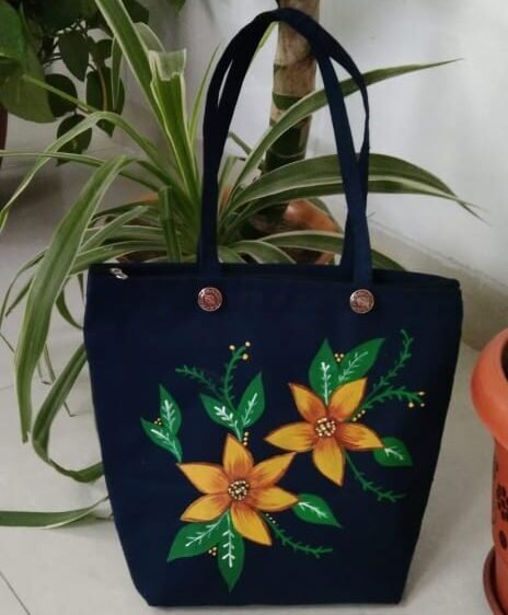 Woman's fasion Hand Painted bag by hand painting