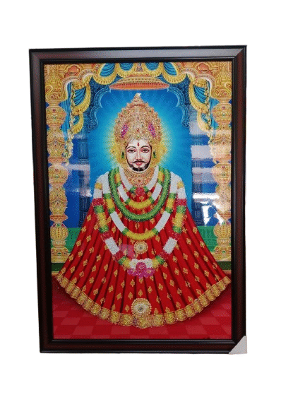 Khatu Shyam Ji | Shyam Baba | Hare Ka Sahara Baba Shyam Hamara Photo Frame Wall Painting For Home Decoration And Gifting with bubble crystal (2x3)foot (Khatu Shyam Ji)