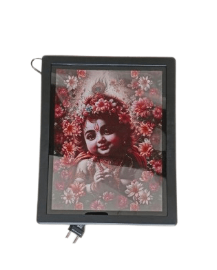 Little kanhaji photo frame with LED light A4 size for pooja ghar