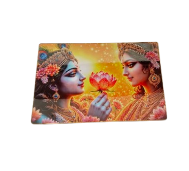 Radhe Krishna Religious Frame with bubble crystal art (2x3)