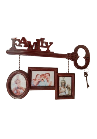 Our Family Collage Plastic Photo Frame (Set of 3, Wall Hanging)(20x10)in