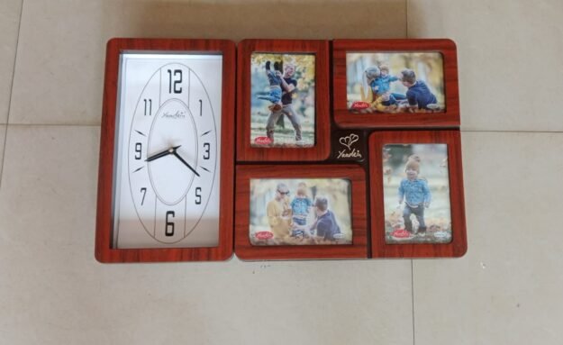 Collage photo frame with clock (4 photo) (20x14)in