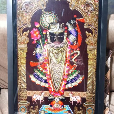 Shreenathji Temple Nathdwara Religious Photo Frame with LED light (16x26)in