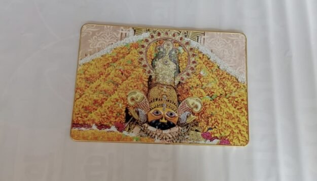 Khatu shyam ji religious photo frame with bubble crystal art for Pooja Ghar( 14x20)in
