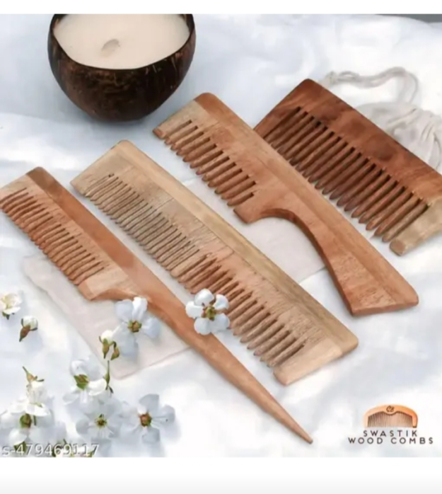 Handcrafted natural bamboo combs