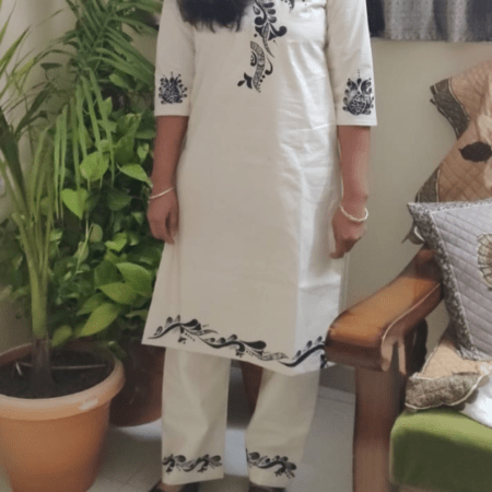 Hand painted Cotton Shuit | Traditional Handblock Print Work