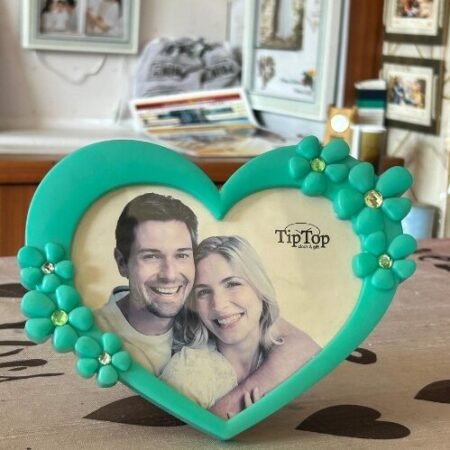 Heart Frame Shaped Plastic Photo Frame .Makes for a Lovely Wedding or Romantic Gift