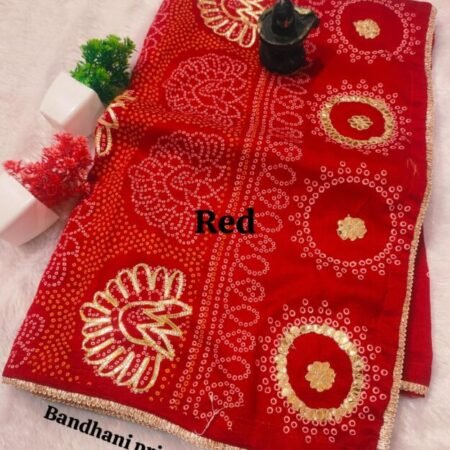 Bandani Print with Gota work Saree