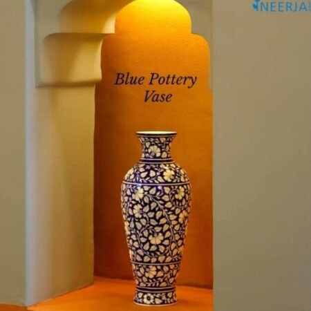 Blue Pottery Flower Vase