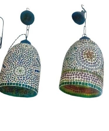 Blue Pottery Hanging Lamp |Traditional Jaipur Blue Pottery Lamp