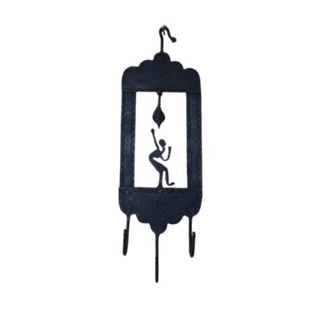 Tribal Art | Handcrafted Iron Wall Hanging Decorative Key Holder (size 4×10)