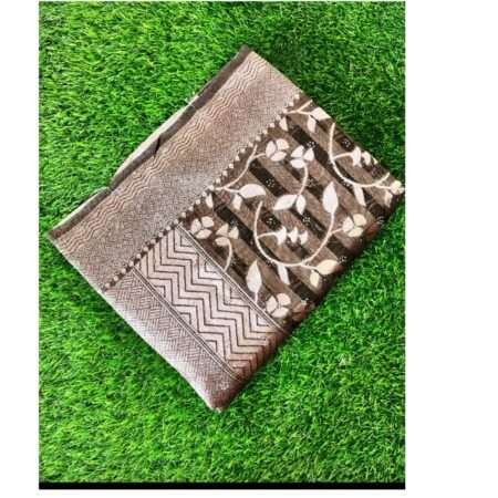 Elegant Chiffon Saree for Women – Lightweight Stylish Party Wear - Coffee color