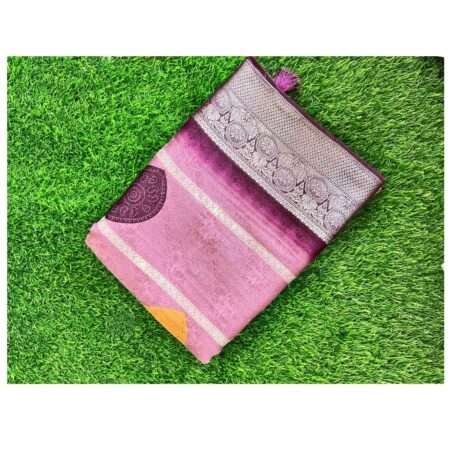 Beautiful soft chiffon saree - Pink