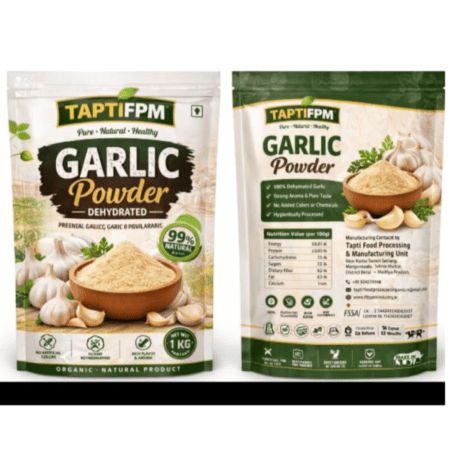 TaptiFPM Garlic Powder (Dehydrated) – 100% Natural, Strong Aroma Rich Flavor No Added Chemicals (1 Kg)