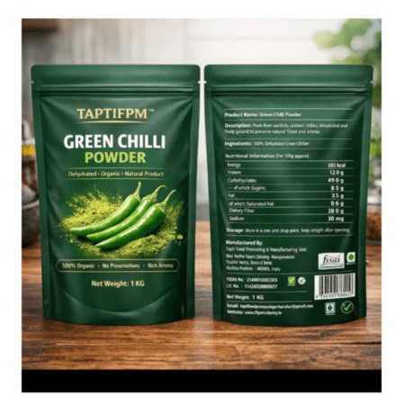 Premium Green Chilli Powder – Fresh, Spicy And Natural (Hari Mirch Powder)(1kg)